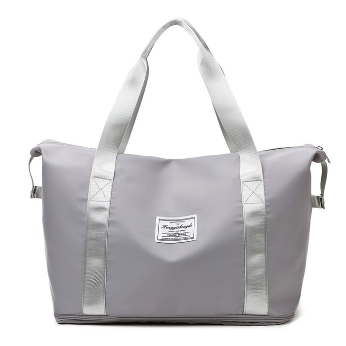 Anymom Mommy Diaper Bag Grey Waterproof Handbag Expandable Size With Zipper