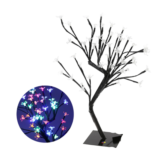 Anyhouz Table Lamp Multicolorl 60 LED Bonsai Tree Desk Light USB Rechargeable For Living Room