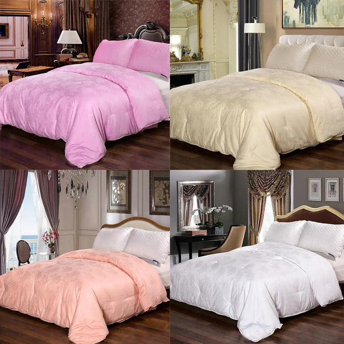 Anyhouz Duvet Cover Peach Ultra Soft Cotton Quilt Bed Comforter 150X200cm 1500G