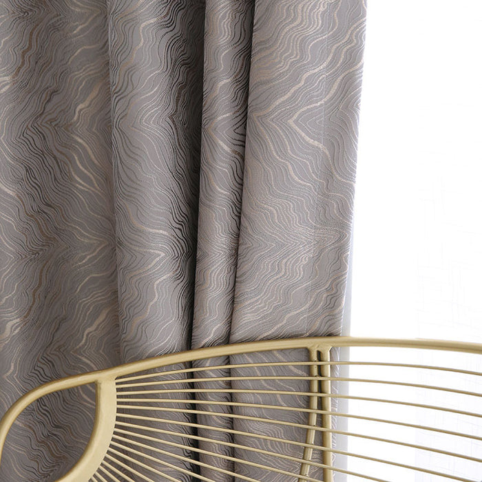 Anyhouz Curtain Silver Gray 500cmx250cm  Fashion Luxury Curtains Window Decor