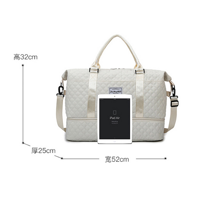 Anymom Mommy Diaper Bag Beige Handbag for Mom Waterproof Tote Yoga Gym Wet Bag Large Capacity for Travel and Sports