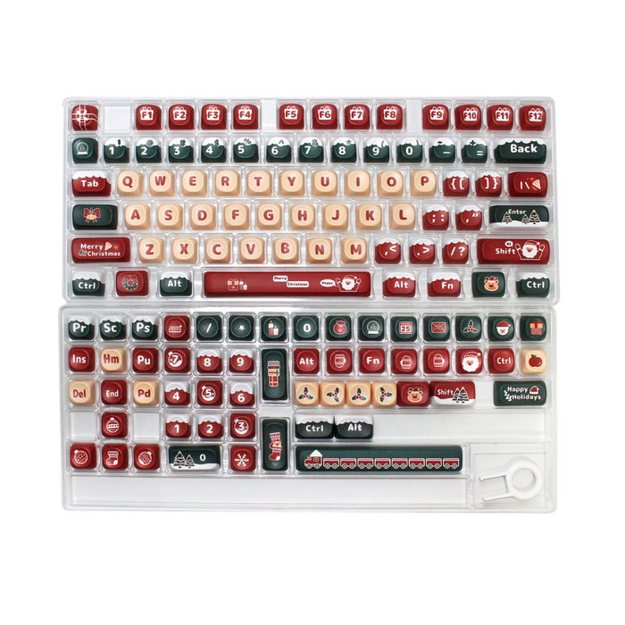 Anymob Keycap Keyboard Red Black 130 Keys Sublimation Switch Touch Keys