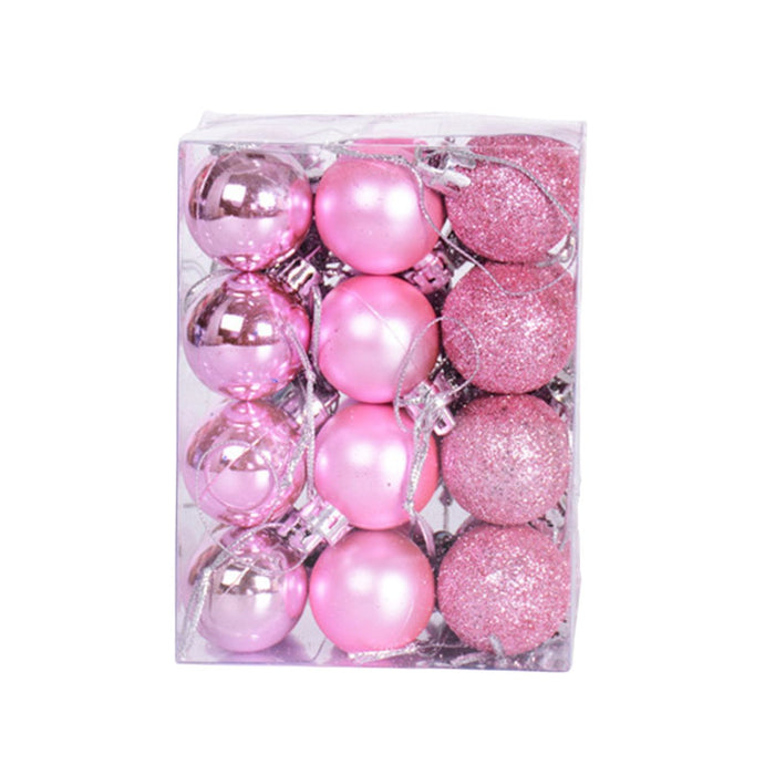 Anyhhouz Christmas Balls Pink Shiny Hanging Décor Ornaments