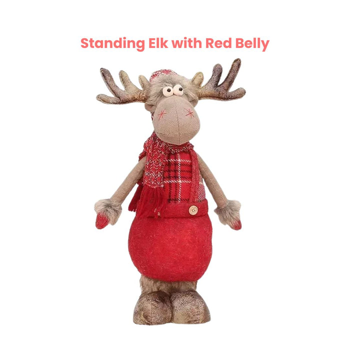 Anyhouz Christmas Deer Elk Doll Holiday Home Decoration Ornaments