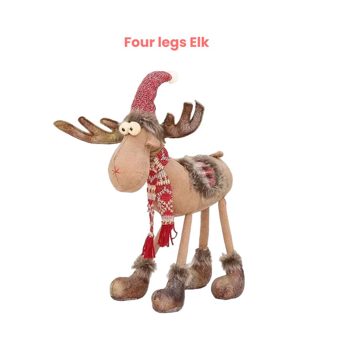 Anyhouz Christmas Deer Elk Doll Holiday Home Decoration Ornaments