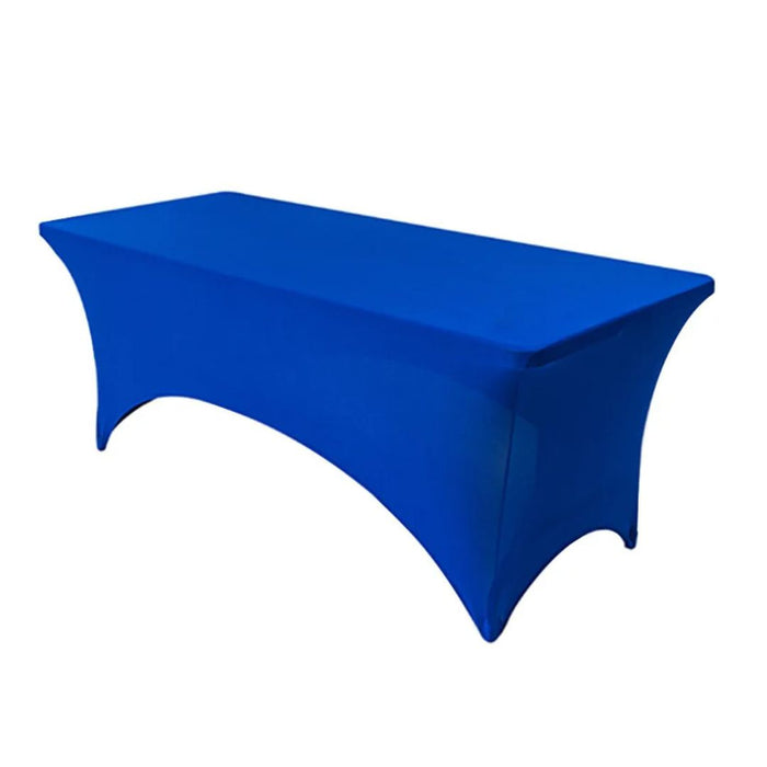 Anyhouz Tablecloth Royal Blue Stretch Spandex Rectangle Fitted Table Cover Home Party Decoration