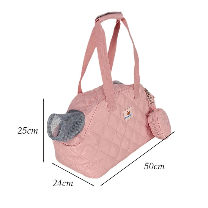 Anywags Pet Carrier Pink Shoulder Bag with Breathable Outdoor Travel for Puppy Dog Cat Cling Bags