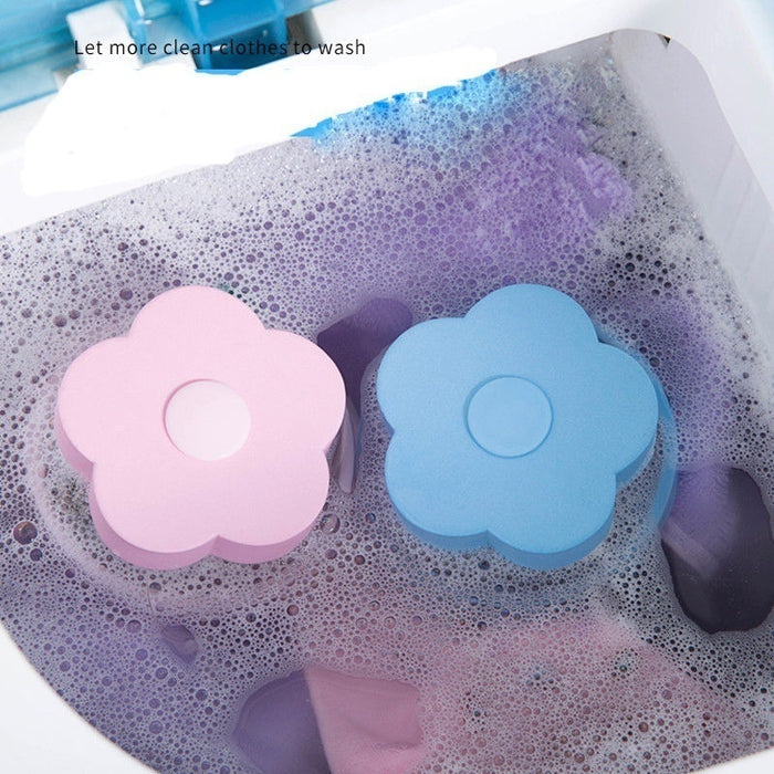 Anyhouz Magic Laundry Ball Pink Flower Shape Sponge Reusable Pet Hair Lint Fiber Catcher Remover Tool For Washing Machine