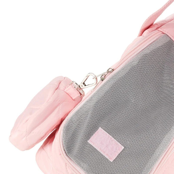 Anywags Pet Carrier Pink Shoulder Bag with Breathable Outdoor Travel for Puppy Dog Cat Cling Bags