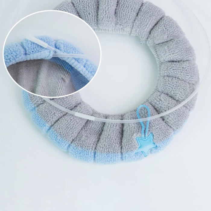 Anyhouz Toilet Seat Gray Soft Warmer Washable Mat Cover Pad Cushion Seat Case Toilet Lid Cover Accessories