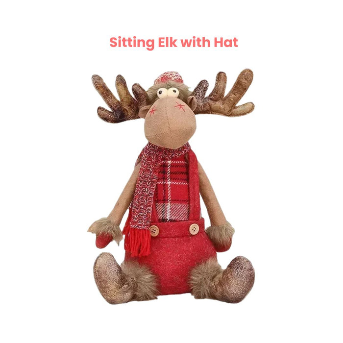 Anyhouz Christmas Deer Elk Doll Holiday Home Decoration Ornaments