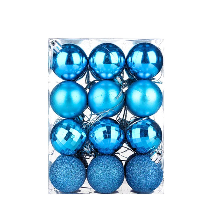 Anyhhouz Christmas Balls Sky Blue Shiny Hanging Décor Ornaments