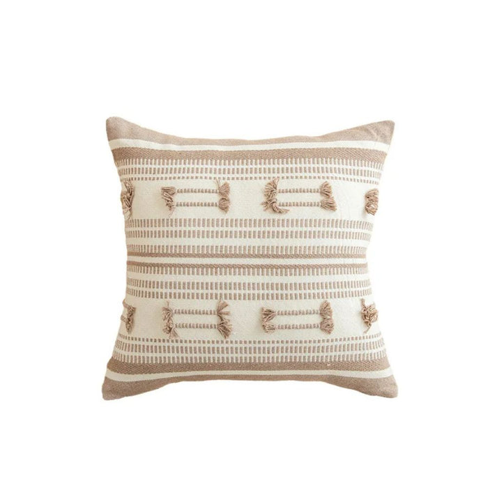 Anyhouz Pillowcase Tufted Striped Embroidered Decorative Cushion Cover