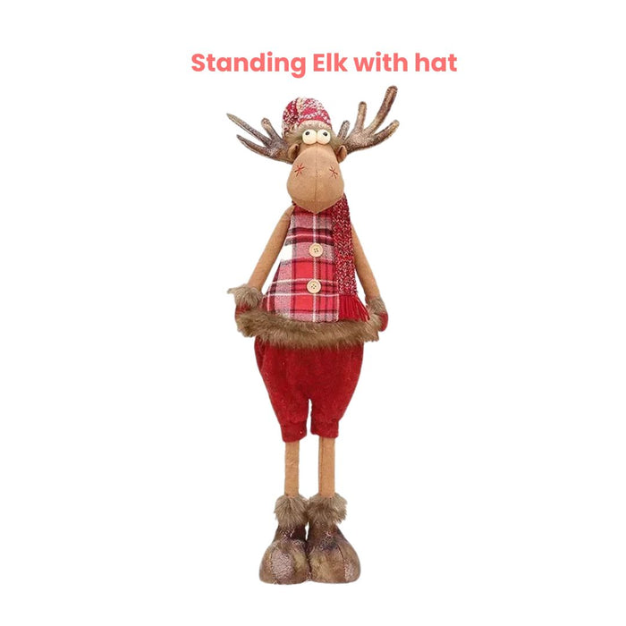 Anyhouz Christmas Deer Elk Doll Holiday Home Decoration Ornaments