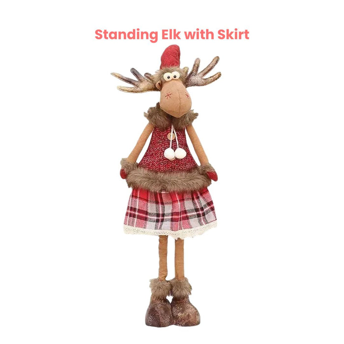 Anyhouz Christmas Deer Elk Doll Holiday Home Decoration Ornaments