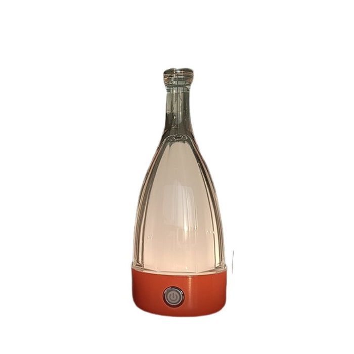 Anyhouz Luxury Lamp Orange Wine Bottle Home Decor USB Rechargeable Table Accents for Bedroom Hotel Living Room