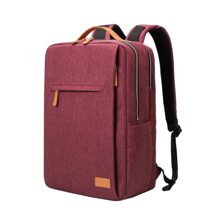 Anypack Backpack Burgundy With USB Charging Port Multifunctional Travel Bag