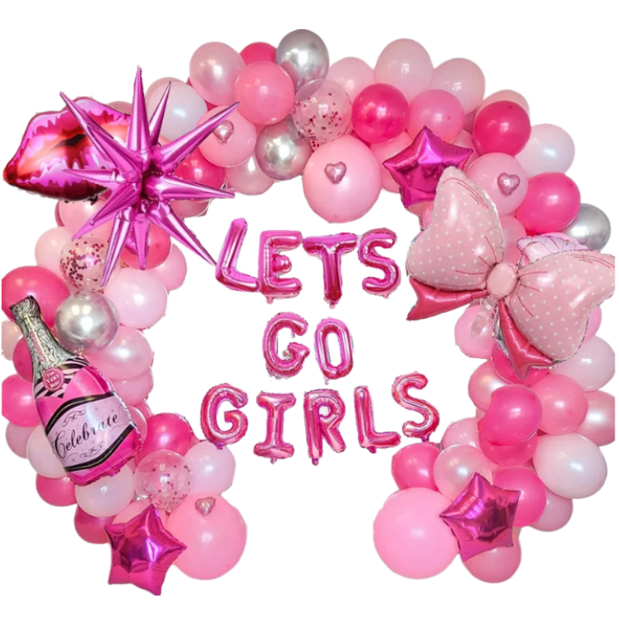 Anyparty Balloons Hot Pink 139Pcs Garland Arch Cowgirl Theme Party Decor