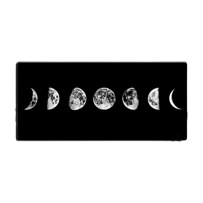 Anymob Mouse Pad Black 400X900X2MM Moon Art Gaming Mouse Pad Keyboard Carpet Pad