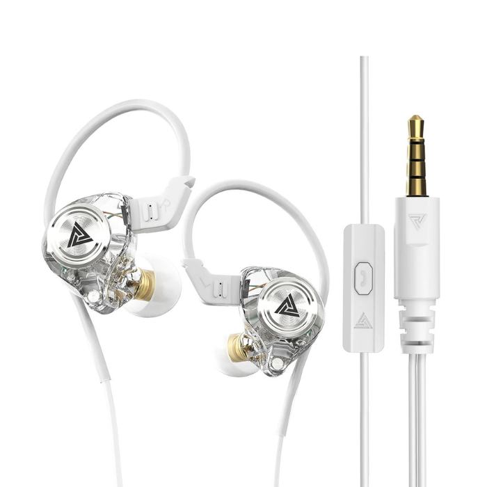 Anymob Earphone White AK3 Wired With Microphone Smartphone Earbuds