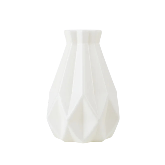 Anyhouz Flower Vase White Medium Geometric Style Nordic Pot Home Decor