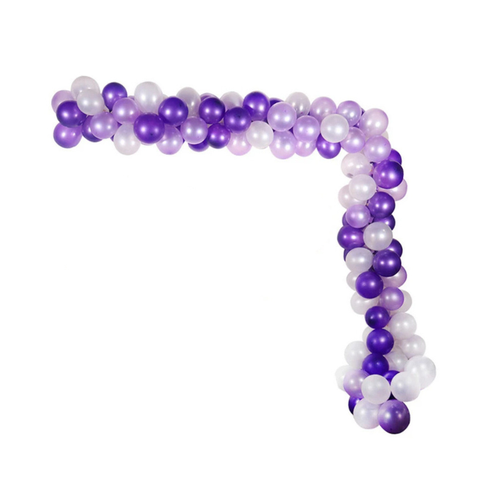 Anyparty Balloons Purple White 110Pcs Garland Arch Party Decor