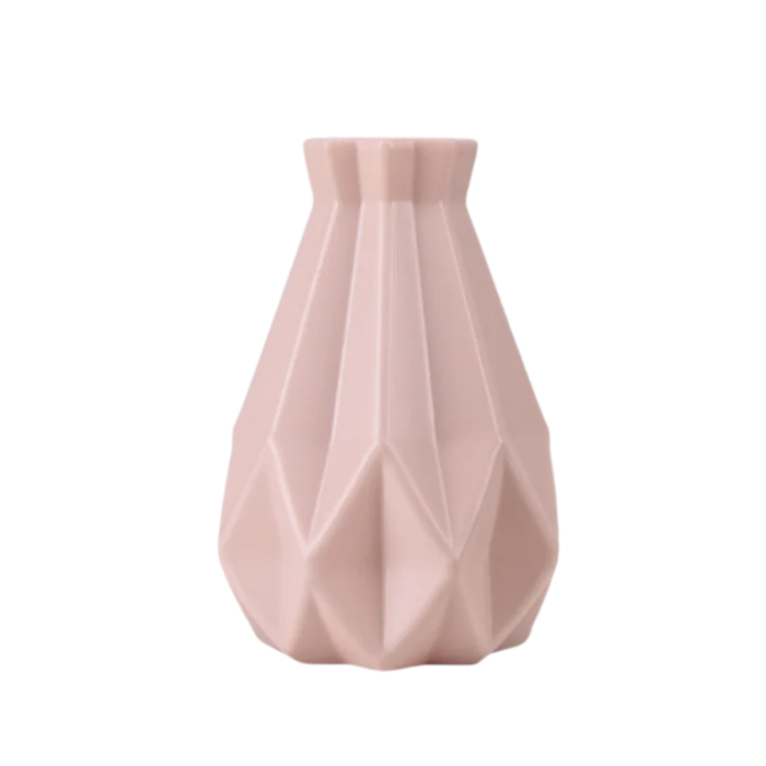 Anyhouz Flower Vase Pink Medium Geometric Style Nordic Pot Home Decor