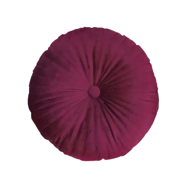 Anyhouz Throw Pillow Round Velvet Pumpkin Decorative Cushion Home Decor