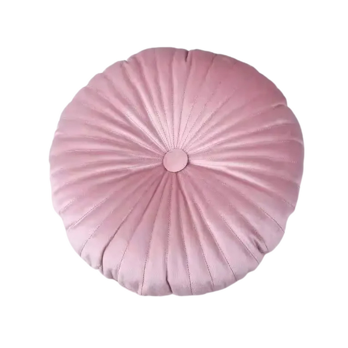 Anyhouz Throw Pillow Round Velvet Pumpkin Decorative Cushion Home Decor