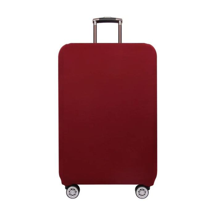 Anyhouz Suitcase Cover Simple Plain Wine Red Small to XL Luggage Bag