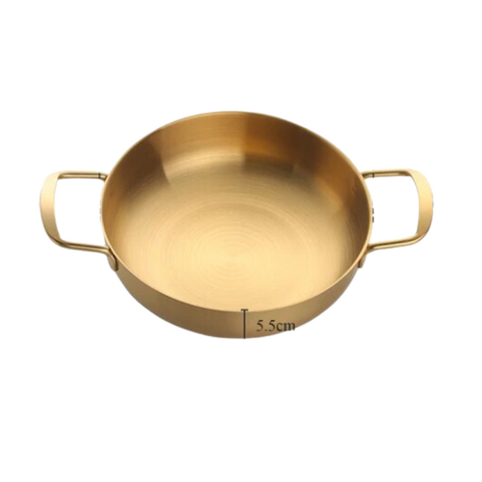 Anygleam Stock Pot Gold-S Stainless Steel HotPot Without Lid Single-Layer Cooking Soup Noodle Sea Food Home Kitchen Restaurant Tools