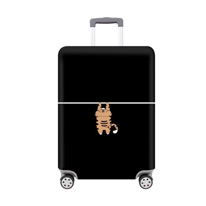 Anyhouz Suitcase Cover Tiger Black Small to XL Protective Cover Zipper Type