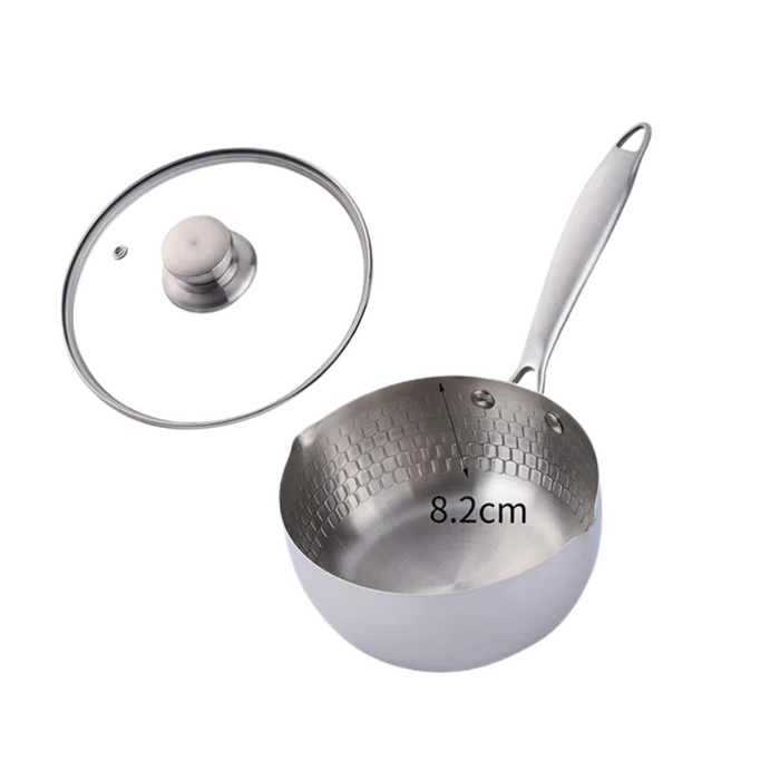 Anygleam Stock Pot Silver Non-Stick Stainless Steel Kitchen Snow Pan Noodle Soup with Lid Cooker Universal Cookware