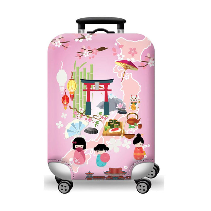 Anyhouz Suitcase Cover Sakura Pink Small to XL Luggage Bag