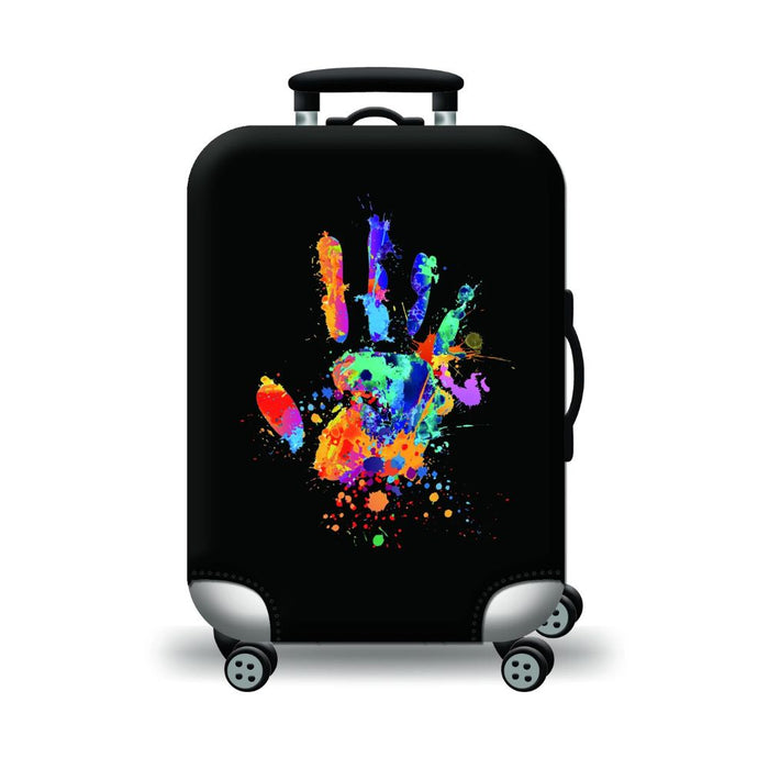 Anyhouz Suitcase Cover Hands Prints Black Small to XL Luggage Bag