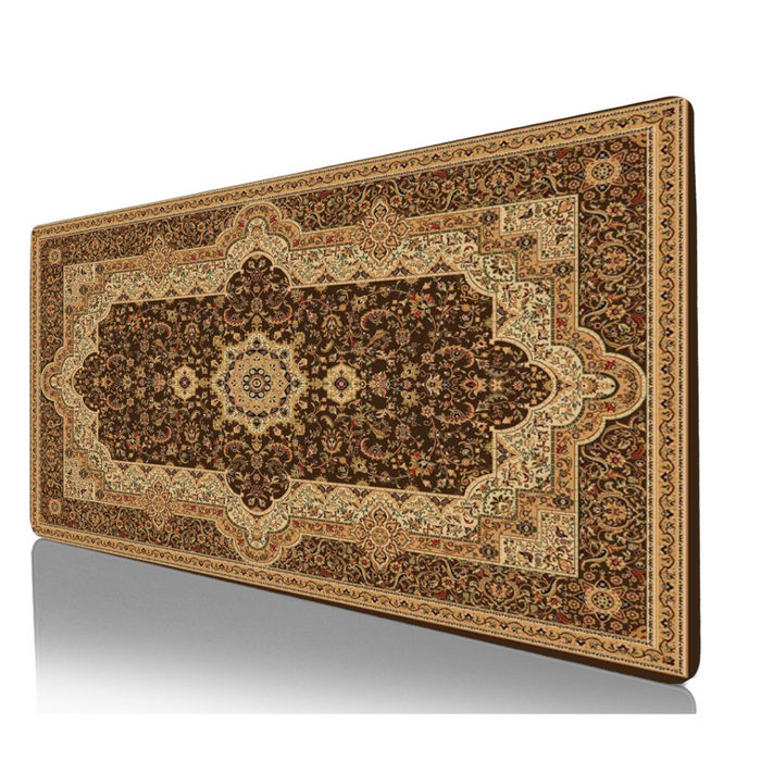 Anymob Mouse Pad Brown 290X250X2MM Persian Rug Mouse Full Desk Pad Mat Gaming Rubber Protector