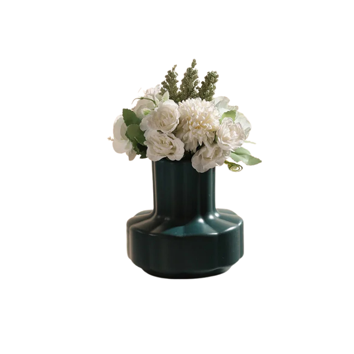 Anyhouz Flower Vase Navy Blue Small Nordic Style Pot Home Decor