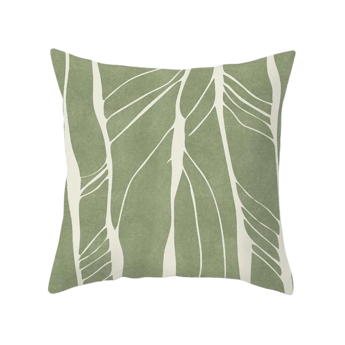 Anyhouz Pillowcase Sage Green Veins Pattern Cotton Polyester Cushion Cover