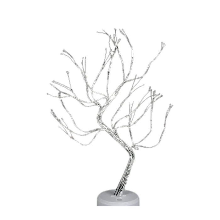 Anyhouz Table Lamp White 108 LED Bonsai Tree Desk Light USB Rechargeable For Living Room