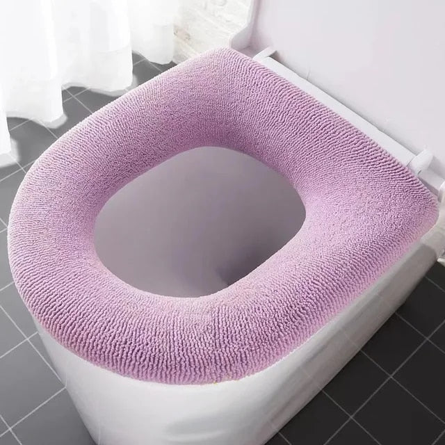 Anyhouz Toilet Seat A Pink Washable Soft Mat Pad Cushion O-shape Seat Bidet Toilet Cover Accessories