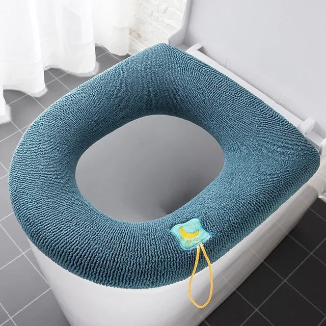 Anyhouz Toilet Seat B Green Washable Soft Mat Pad Cushion O-shape Seat Bidet Toilet Cover Accessories