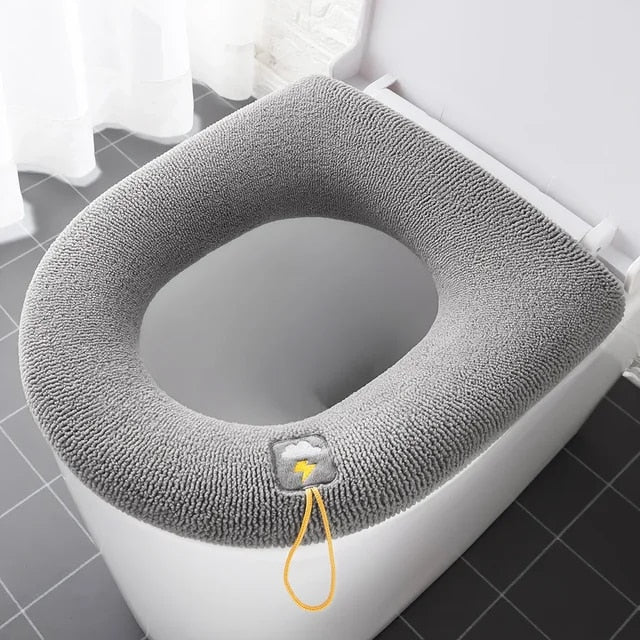 Anyhouz Toilet Seat B Gray Washable Soft Mat Pad Cushion O-shape Seat Bidet Toilet Cover Accessories