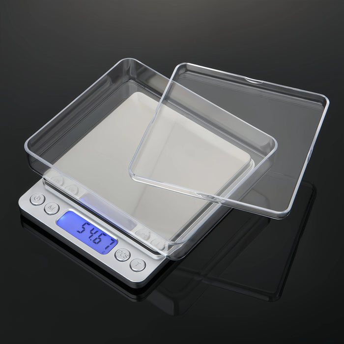 Anygleam Silver Electronic Food Weighing Scale 3Kg Accurate Measure Portable Digital Display