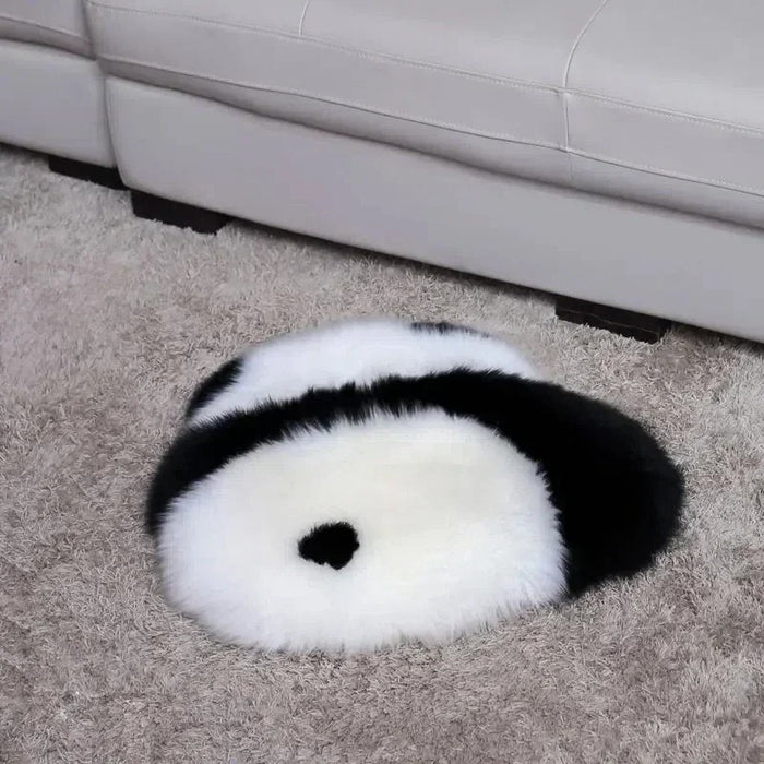 Anyhouz Seat Cushion Panda Cute Back View Comfortable Soft Fur