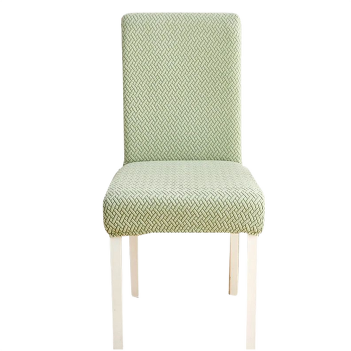 Anyhouz Chair Cover Cypress Green Small Knitted Design with Anti-Dirt and Elastic Material for Dining Room Kitchen Wedding Hotel Banquet Restaurant