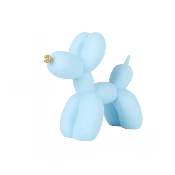 Anyhouz Home Figurine Nordic Balloon Dog Light Blue Resin for Living Room Desktop Decoration Accessories Gifts