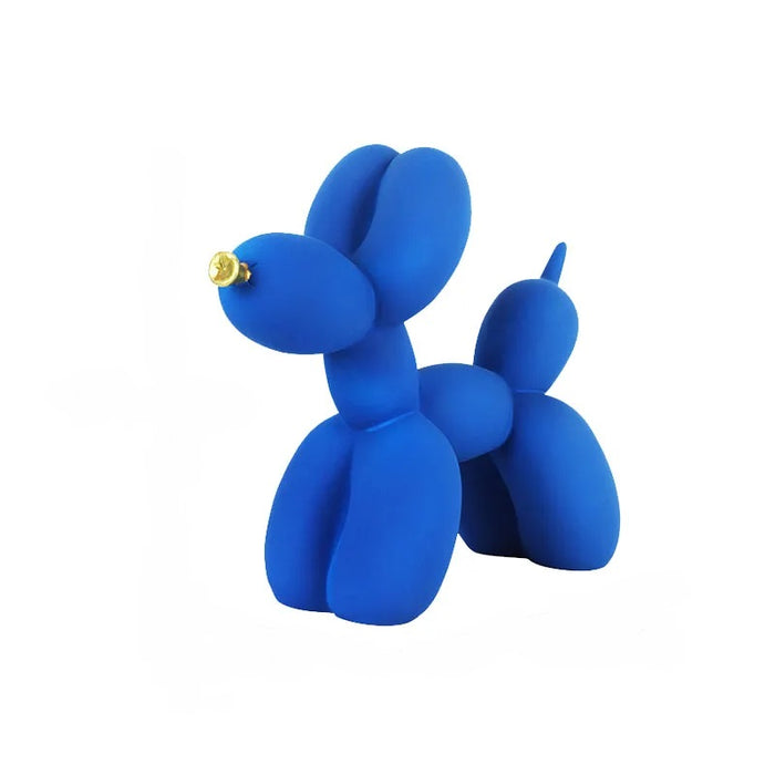 Anyhouz Home Figurine Nordic Balloon Dog Blue Resin for Living Room Desktop Decoration Accessories Gifts