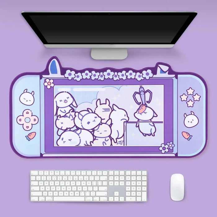 Anymob Mouse Pad Light Violet Cute Kawaaii Game Pad Non-Slip Soft Rubber Mat