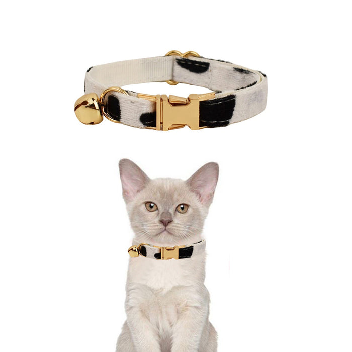 AnyWags Cat Collar Spotted Large with Safety Buckle, Bell, and Durable Strap Stylish and Comfortable Pet Accessory