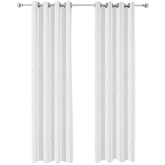 Anyhouz 300cm Curtains White Modern Luxury Retro Style Texture for Living Room Bedroom Dining Fashion Decor